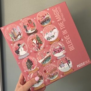 'Believe in the Magic' Holiday Puzzle - Pink